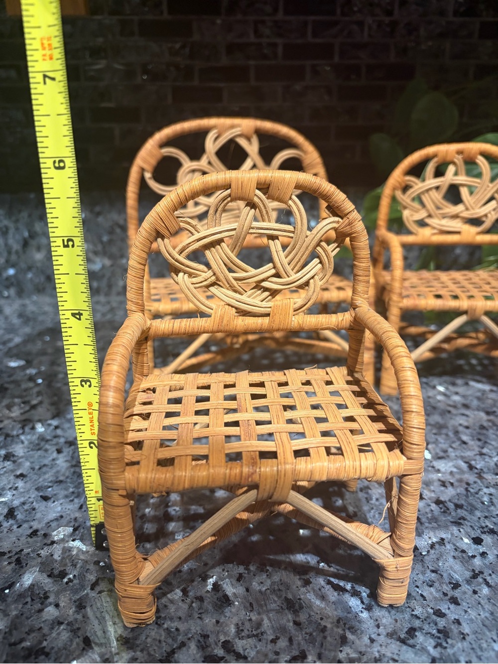 Miniature Doll Furniture Wicker Rattan Outdoor Patio Summer - Picture 9 of 14